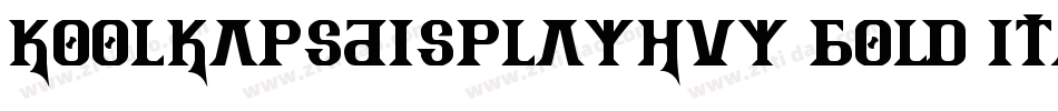 KoolKapsDisplayHvy Bold Italic字体转换